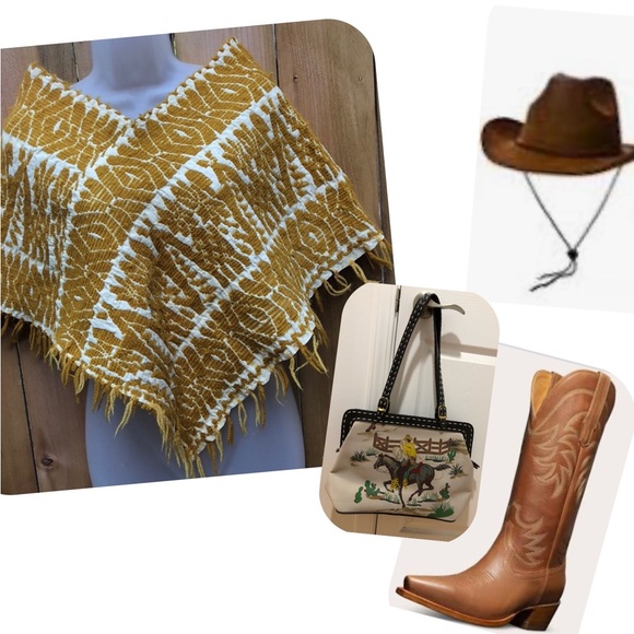 Vintage Handmade Bohemian Poncho. Signed - Picture 15 of 15